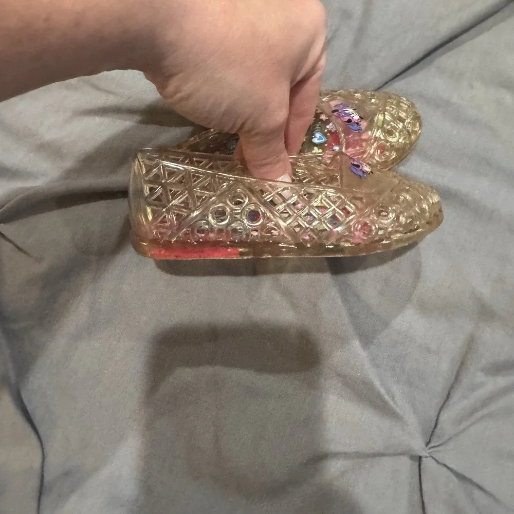 Disney Minnie Mouse Vintage 1980s Toddler Girls Jelly Shoes Size 7 Pink